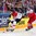PRAGUE, CZECH REPUBLIC - MAY 8: Austria's Thomas Raffl #5 plays the puck whilt the Czech Republic's Ondrej Nemec #23 keeps close watch during preliminary round action at the 2015 IIHF Ice Hockey World Championship. (Photo by Andre Ringuette/HHOF-IIHF Images)

